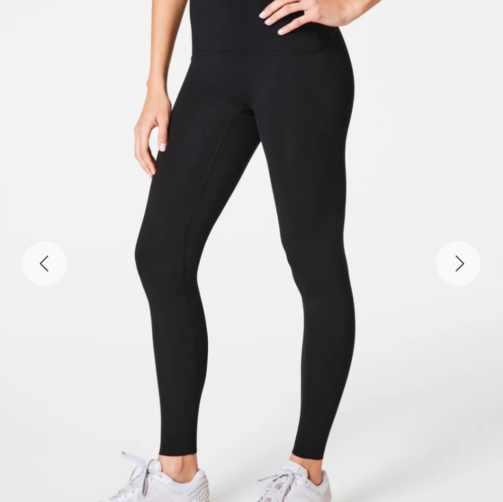 Spanx Booty Boost Active 7/8 Leggings Black Large 25 Inseam